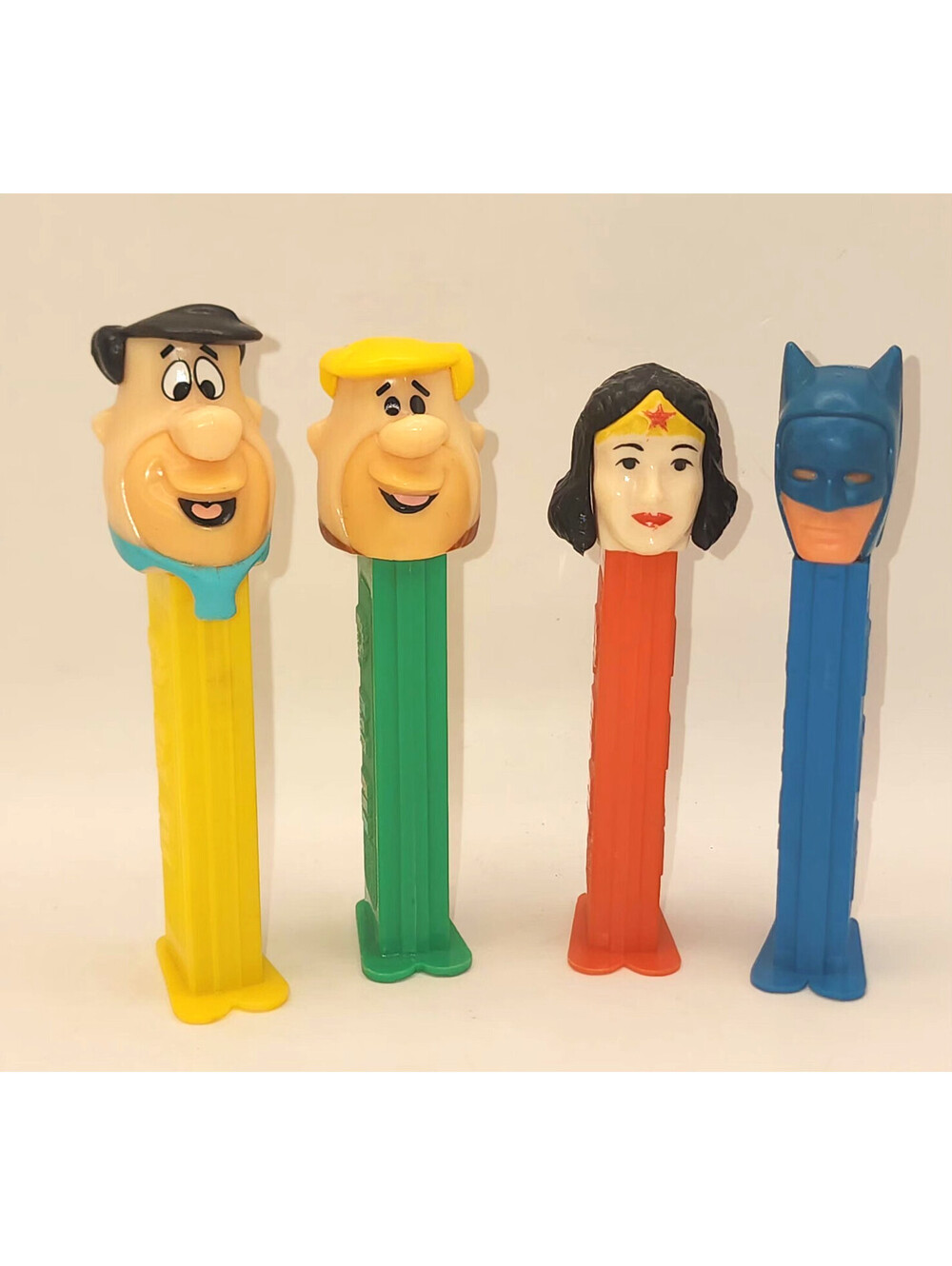 Vintage MIX Pez Dispensers Flinstones, Barney, Fred and Batman, Wonder Woman